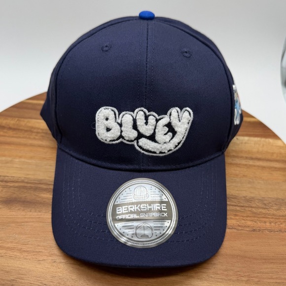 Berkshire Fashions Other - Bluey Kids Navy Blue Snapback Hat Berkshire Fashions Chenille Logo OSFM 2485